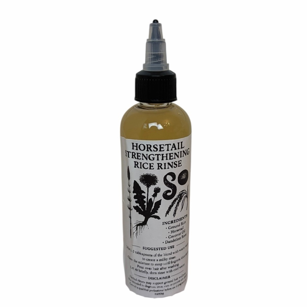 Horsetail Rice Water Hair Rinse | Botanical Hair Care | Cosmetic Hair Rinse